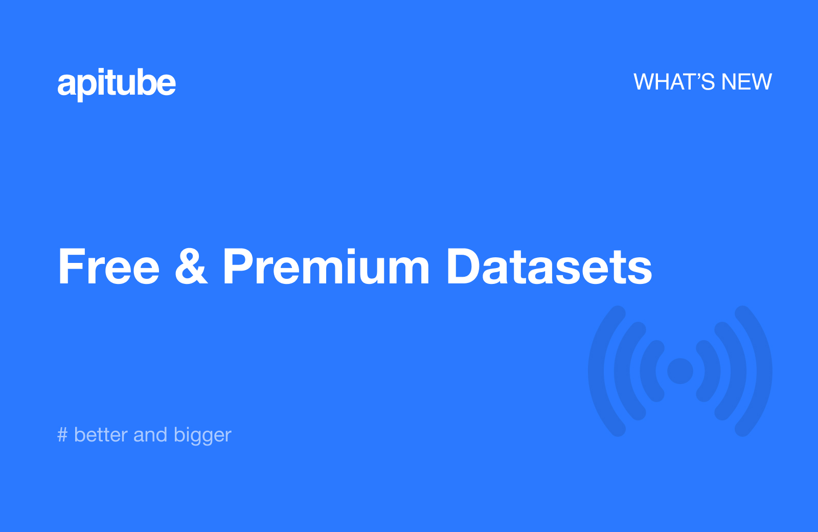 Gratis en Premium Datasets